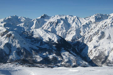 St Martin Ski Chalet: View up the Belleville valley 