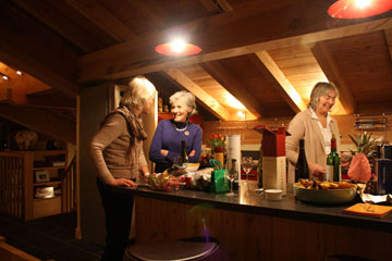 St Martin Ski Chalet: Preparing supper